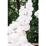 Beyaz Pastel Balon Seti 50 adet + 5 mt balon zinciri