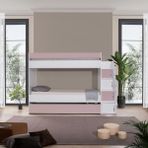 Beyaz Pembe Yavrulu Ranza - 90 x 190 cm - Beyaz - Pembe