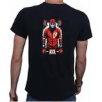 Beyaz Penguen Elip Sport T-Shirt Pamuklu Siyah Penye Basic Erkek Tişört - 2XL