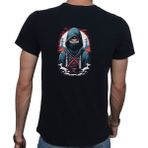 Beyaz Penguen Ninja T-Shirt %100 Pamuklu Siyah Penye Basic Erkek Tişört - XL