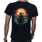 Beyaz Penguen Sailor Siyah Penye Basic Erkek Tişört