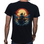 Beyaz Penguen Sailor T-Shirt %100 Pamuklu Siyah Penye Basic Erkek Tişört