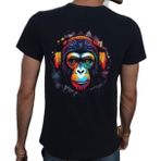 Beyaz Penguen Splash Animal Siyah Penye Basic Erkek Tişört