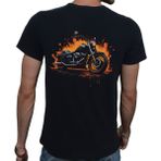 Beyaz Penguen Splash Motor T-Shirt %100 Pamuklu Siyah Penye Basic Erkek Tişört
