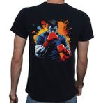 Beyaz Penguen Splash Sport T-Shirt %100 Pamuklu Siyah Penye Basic Erkek Tişört - XL