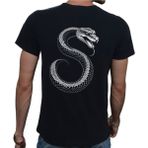 Beyaz Penguen Tattoo T-Shirt %100 Pamuklu Siyah Penye Basic Erkek Tişört - XL