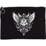 Beyaz Penguen Tattoo Tablet/portföy Çanta - Astarlı 30X21 cm Siyah