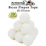 Beyaz Pinpon Topu 100 Adet Masa Tenis Topu Evcil Hayvan Kedi Oyuncağı Okul Sınıf Etkinlik Deney Topu