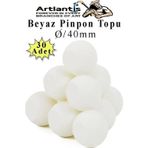Beyaz Pinpon Topu 30 Adet Masa Tenis Topu Evcil Hayvan Kedi Oyuncağı Okul Sınıf Etkinlik Deney Topu