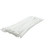Beyaz Plastik Kablo Bağı, 3.6x300 mm, 100 Adet, Cırt Kelepçe