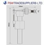 Beyaz plastik"1/2 " WC-rezervuar sayfa giriş girişinden dolum valfi – 1/2 inç