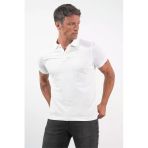 Beyaz Polo Yaka Pike Kısa Kol Slim Fit Pamuklu Tişört 1011260170