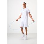 Beyaz Polyester Nefes Alan Dokulu İnce Esnek Standart Fit Erkek Performans T-Shirt - 88384