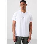 Beyaz Polyester Nefes Alan Dokulu İnce Esnek Standart Fit Erkek Performans T-Shirt - 88387