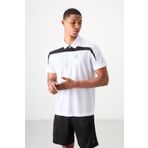 Beyaz Polyester Nefes Alan Dokulu İnce Esnek Standart Fit Polo Yaka Erkek Performans T-Shirt - 88392