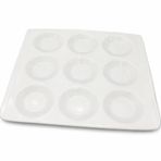 Beyaz Porselen 9 Bölmeli Meze Sunum Tabağı 27x29 cm Kahvaltılık Servislik 1 Adet