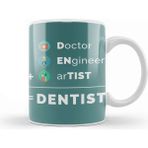 Beyaz Porselen Kupa Bardak, Doktor, Mühendis, Sanatçı, Dişçi Temalı, 019 - Seçenek 1