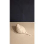 Beyaz Porselen Kuş Biblo, Taşlı Dekoratif Figür, 15x7.5 cm, Uzak Doğu Koleksiyon Objesi, Ev Dekorasyonu, 1 Adet