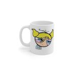 Beyaz Powerpuff Girls Yorgun Bubbles Baskılı Kupa