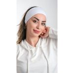 Beyaz Pratik Hazır Geçmeli Tesettür Bone Viskon Kumaş Sade 3007_42