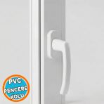 Beyaz Pvc Pencere Kolu Pimapen Uyumlu, Sağ-Sol Açılır, Yedek Balkon Vidalı Plastik Kol Mekanizması
