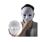 Beyaz Renk Boyanabilir Anonim Tam Yüz Cosplay Maske 24x18 cm (5264)