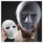 Beyaz Renk Boyanabilir Anonim Tam Yüz Cosplay Maske Çocuklar Için Yaratıcı Tasarım