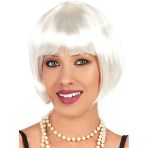Beyaz Renk Parti Peruğu Kısa Küt Saç (5433)