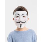 Beyaz Renk Pembe Yanaklı Ithal V For Vendetta Maskesi - Lisinya - 001-Renkli