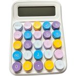 Beyaz Renkli Mekanik Tuşlu 12 Haneli Büyük Ekranlı 4 Fonksiyonlu Hesap Makinesi - Seçenek 1 - Cappuccino
