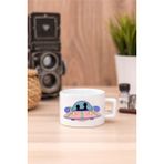 Beyaz Rick Uzay Aracı Baskılı Seramik Kahve Kupası - 199 ml
