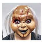 Beyaz Sacli Caki Maskesi Chucky Maskesi Yetiskin Cocuk Uyumlu