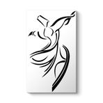 Beyaz Semazen Tablosu 40 x 70