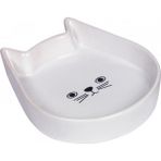 Beyaz Seramik Kedi Mama Kabı 13X16X3 Cm, Şık ve Kullanışlı Tasarım - Seçenek 1