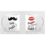 Beyaz Sevgili Çift Kupa Seti - Antik Bakır - 300 cc
