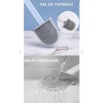 Beyaz Silikon Tuvalet Fırçası Bükülebilir Silikon Wc Klozet Fırçası