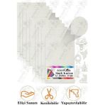 Beyaz Simli Karton A3 30X40 cm 10 Lu 1 Paket Simli Fon Kartonu Parıltılı Kağıt Anasınıfı Kreş Etkinlik Proje - Standart