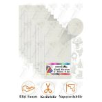 Beyaz Simli Karton A3 30x40 cm 10 lu 1 Paket Simli Fon Kartonu Parıltılı Kağıt Anasınıfı Kreş Etkinlik Proje