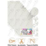 Beyaz Simli Karton A4 20X30 cm 10 Lu 1 Paket Simli Fon Kartonu Parıltılı Kağıt Anasınıfı Kreş Etkinlik Proje - Standart