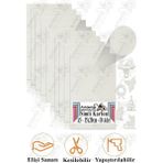 Beyaz Simli Karton A5 15X20 cm 10 Lu 1 Paket Simli Fon Kartonu Parıltılı Kağıt Anasınıfı Kreş Etkinlik Proje - Standart