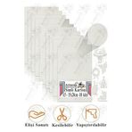Beyaz Simli Karton A5 15x20 cm 10 lu 1 Paket Simli Fon Kartonu Parıltılı Kağıt Anasınıfı Kreş Etkinlik Proje