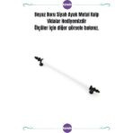 Beyaz Siyah Kulp 160MM Metal Vidalı - Dolap, Şifonyer, Ünite,Komodin, Mutfak Dolabı, Vestiyer Kulbu 15cm, 16cm, 17 cm uygun - Beyaz - Siyah
