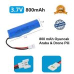 Beyaz Soket Drone Pili Oyuncak Araba Pili 14500 800 Mah Li-On 3.7V Ceptelb020900