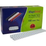 Beyaz Spiral Plastik 115-135 Sayfa 14 mm 100 Adet Paket - Seçenek 1 - Ahşap - Bej - Siyah