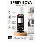 Beyaz Sprey Boya 200 Ml 1 Adet Südor Hızlı Kuruyan Renkli Profesyonel Canlı Renk Ahşap Plastik Demir Metal Porselen Cam