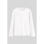 Beyaz Standart Fit Basic O Yaka Uzun Kollu İnce Erkek T-Shirt- 87997