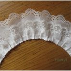 Beyaz Stil 1 Yard 3 Katmanlı Pileli Organze Dantel Şerit Toplanan Örgü Kumaş El Yapımı Dıy Gelinlik Dantel Trim Dikiş Bebek Oyuncak Craft 6.5cm (Yurt Dışından) - Renkli - No: 1