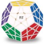 Beyaz Stil Megaminx Magic Cube 3x3 Stickerless Dodecahedron Hız Küpleri Zeka Büküm Bulmaca Oyuncak (Yurt Dışından) - Renkli