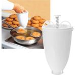 Beyaz Stil Plastik Donut Maker Dispenser Donut Maker Artefakt Fry Donut Kalıp Waffle Donut Insan Yapımı Kek Kalıbı Mutfak Pasta Aracı (Yurt Dışından) - waffle kalıp