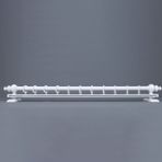 Beyaz Tek Raylı Ahşap Rustik Perde Askısı (200 CM)